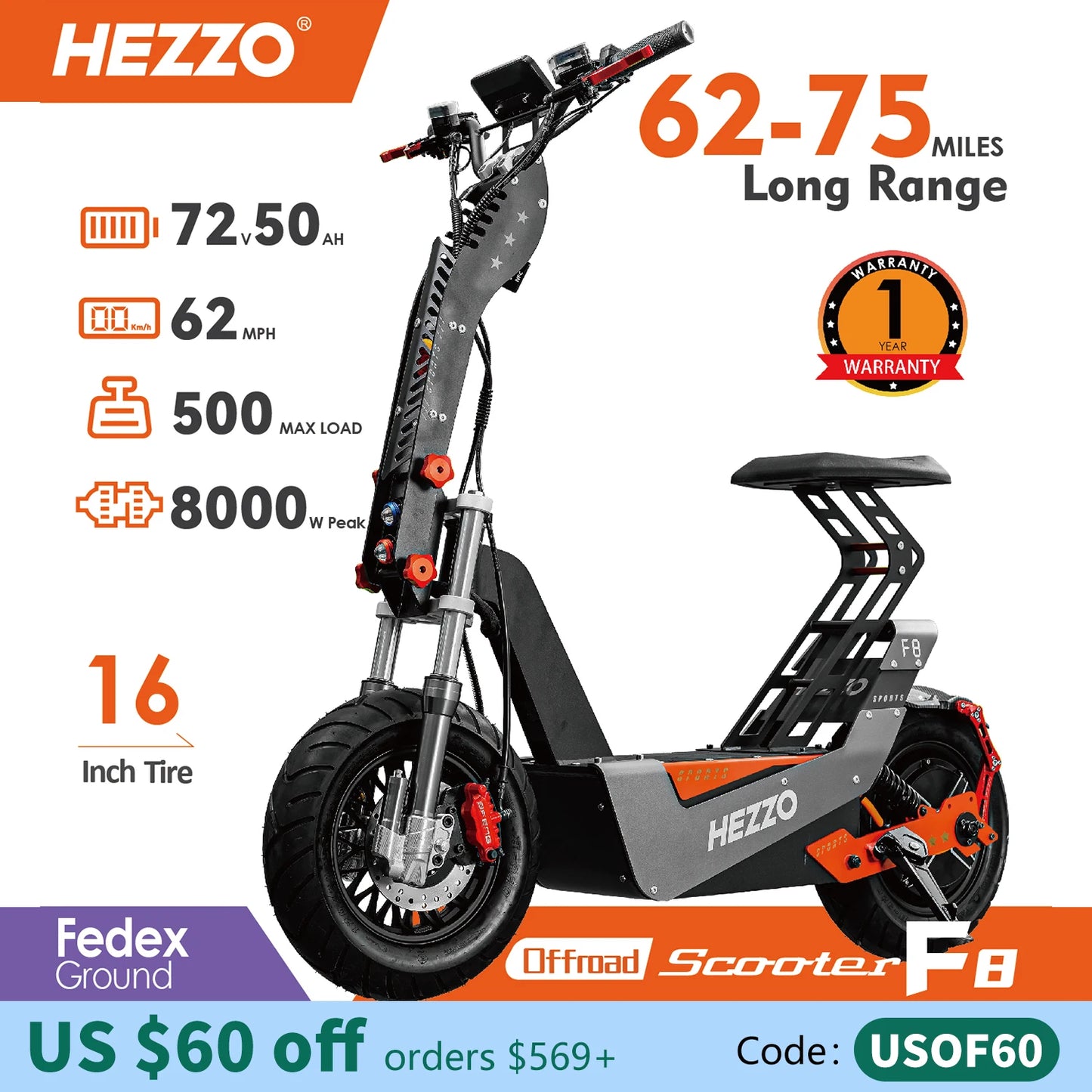 HEZZO F8 Electric Scooter