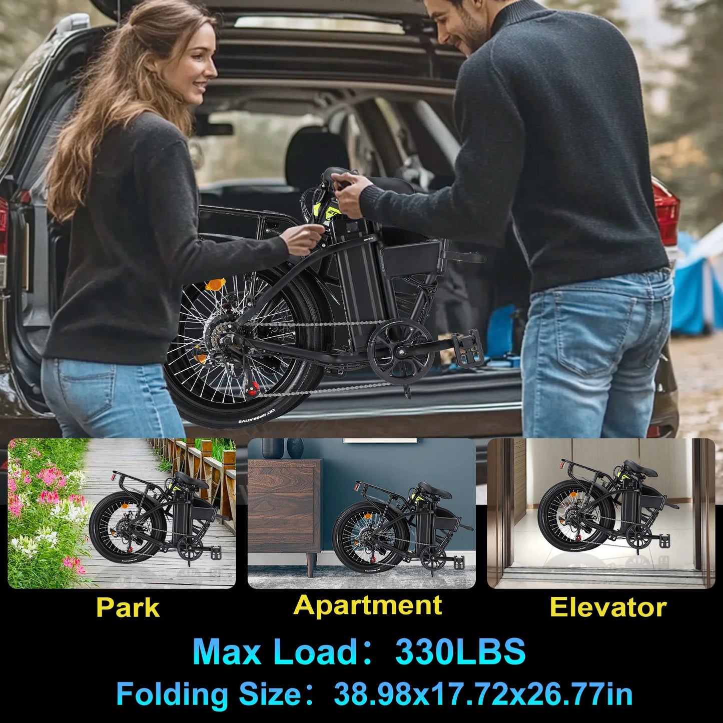 500W Motor Folding Electric Bike