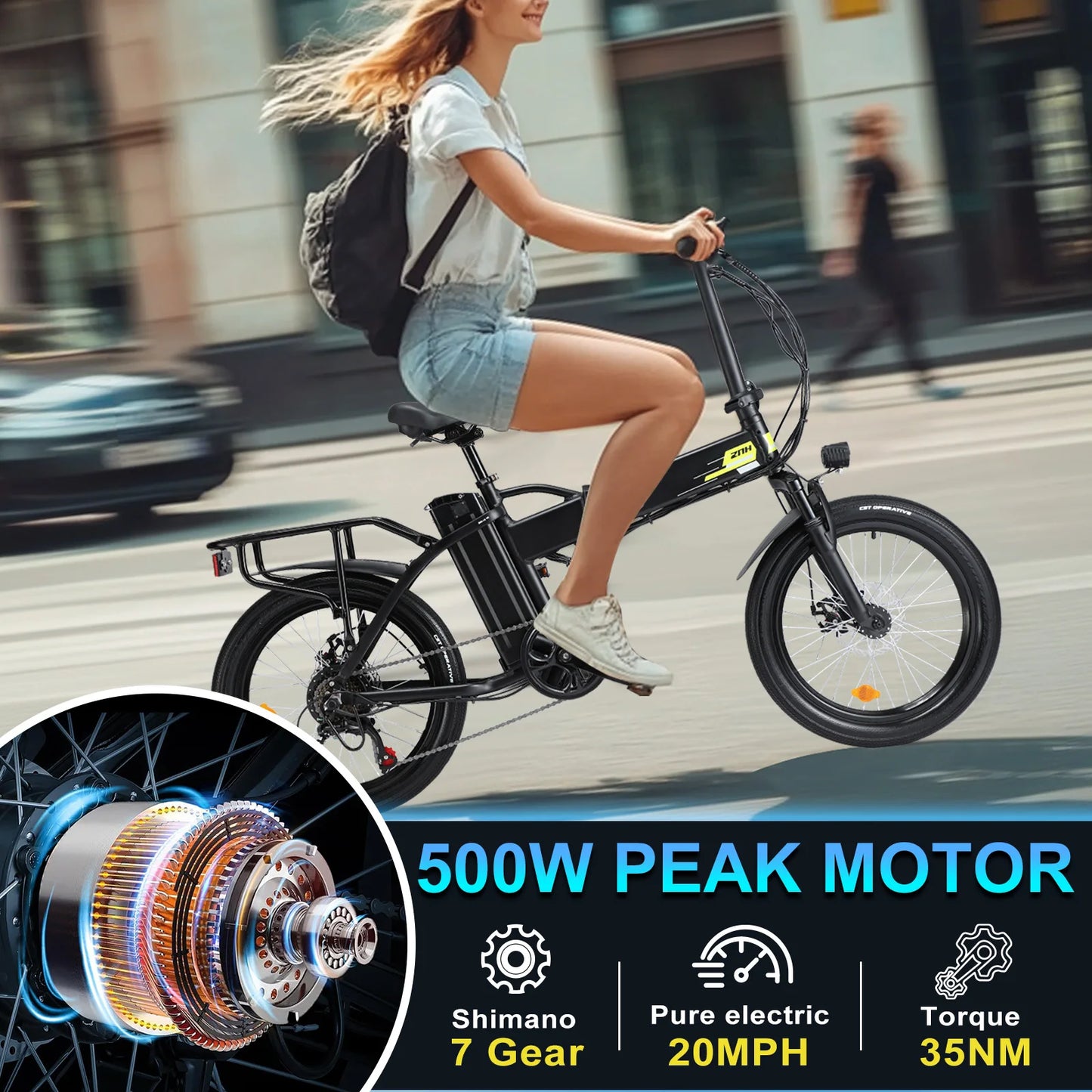 500W Motor Folding Electric Bike