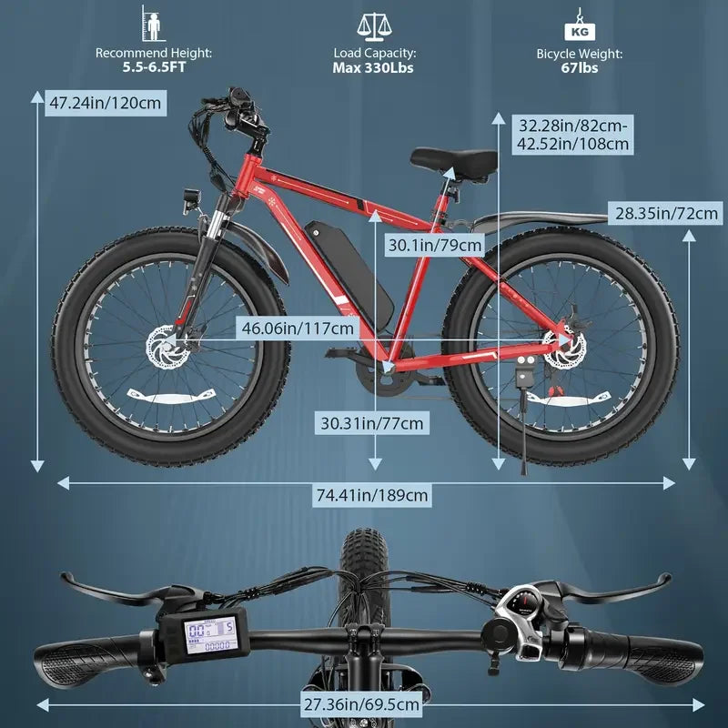 500W Motor 7 Speed Electric Bike