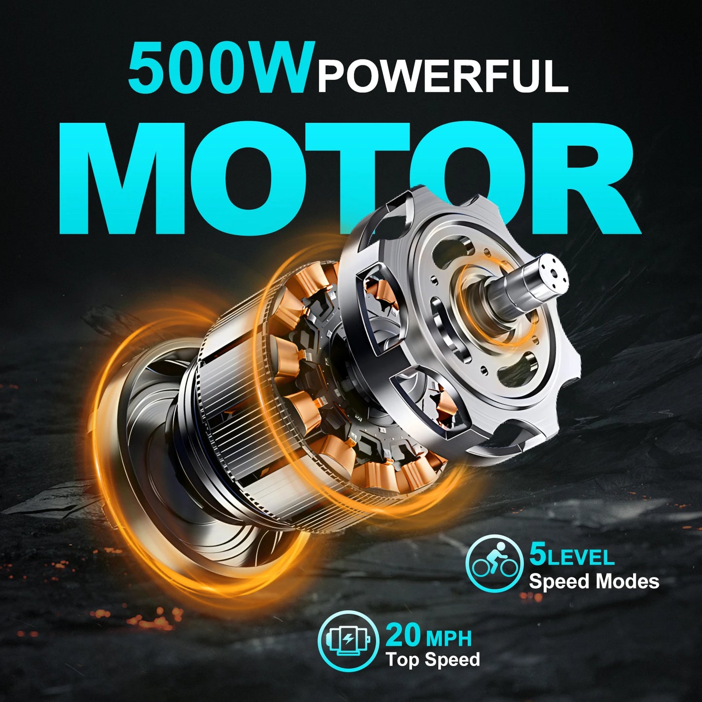 500W Engine Adult Folding Electric Bike