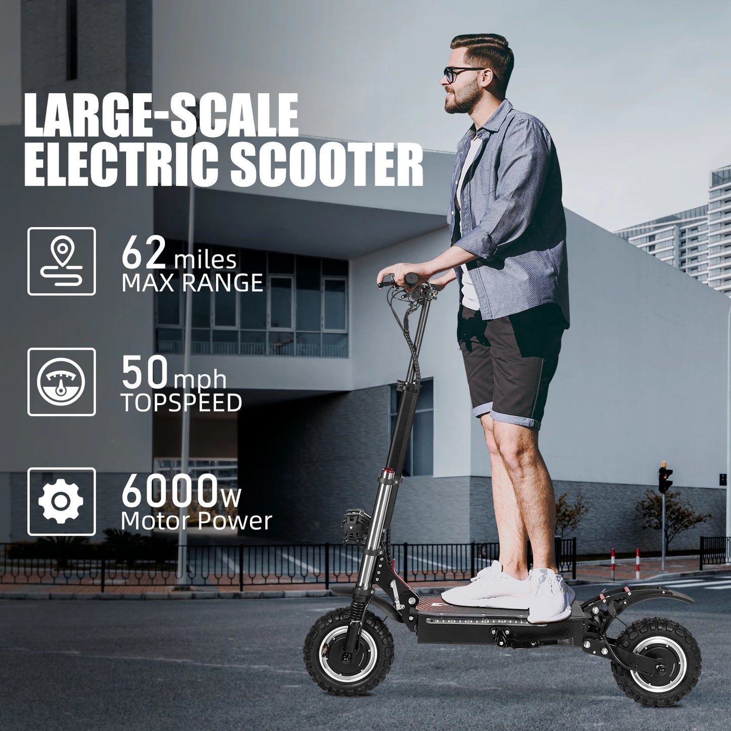 6000W High Power Adult Electric Scooter