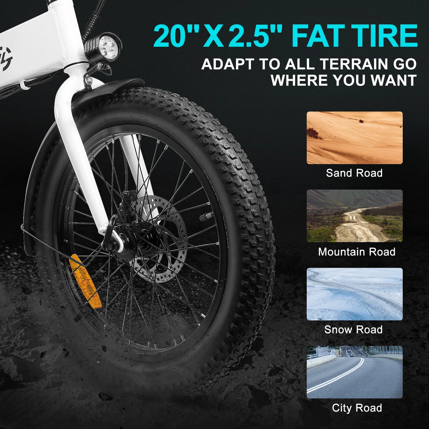 500W Engine Adult Folding Electric Bike