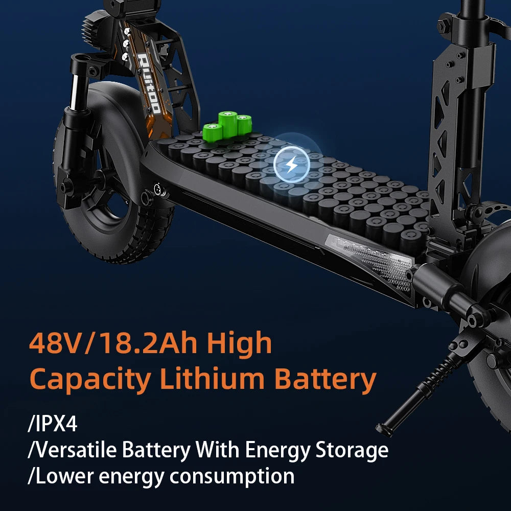 RuiToo RT6 1000W Powerful 48V18.2AH Drive Electric Scooter