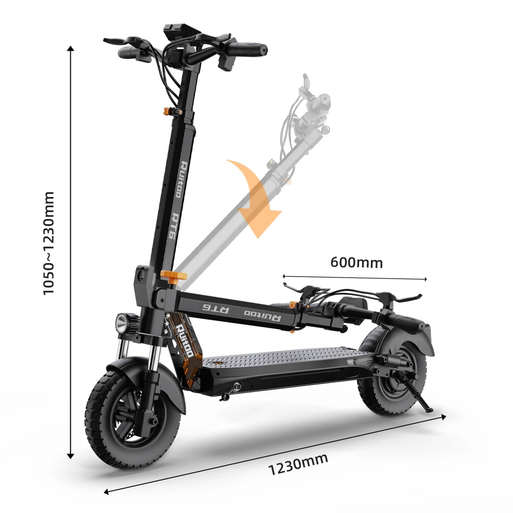 RuiToo RT6 1000W Powerful 48V18.2AH Drive Electric Scooter