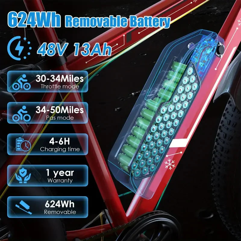 500W Motor 7 Speed Electric Bike