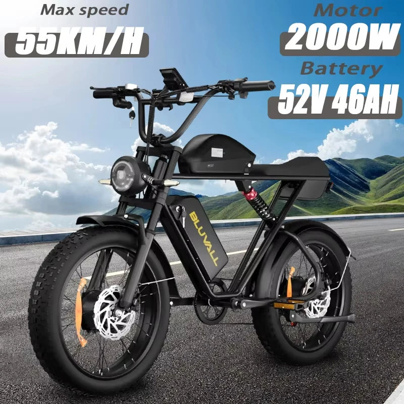 K10 2000W motor 52V46AH Electric Bike